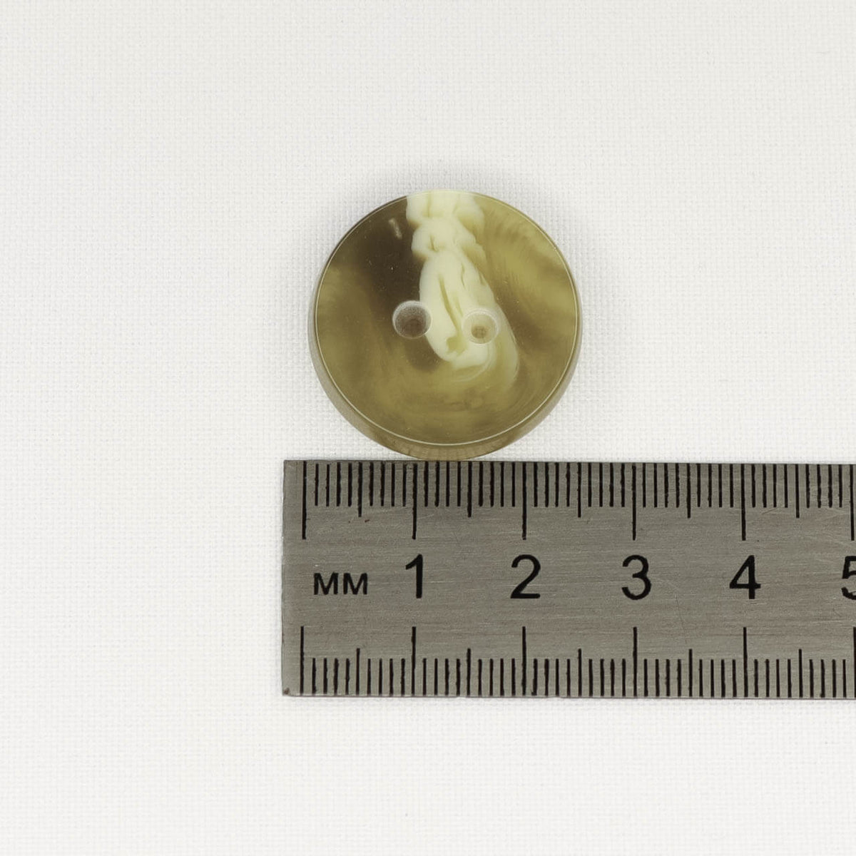 Plastmasas poga Ø25mm - sūnu zaļa ar rakstu