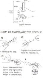 Rezerves adata cilpošanas (Punch Needle) instrumentam
