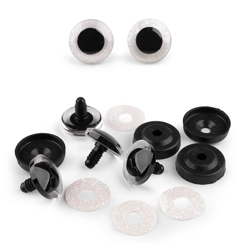 Plastic eyes for toys with glitter Ø25mm