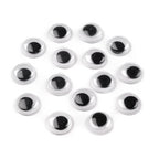 Self-adhesive plastic moving eye