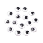 Self-adhesive plastic moving eye