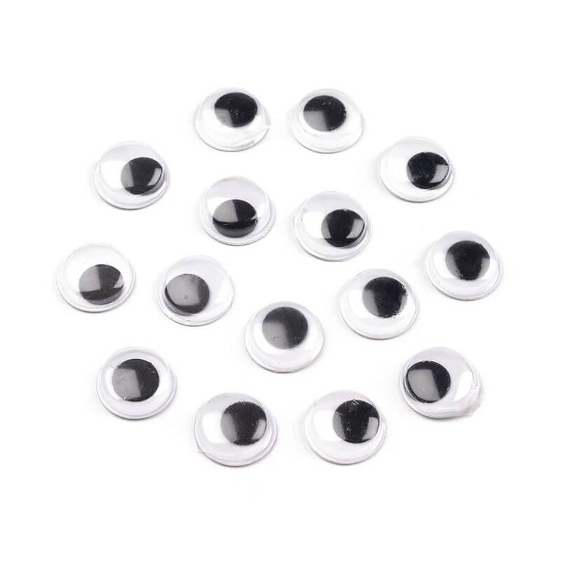 Self-adhesive plastic moving eye