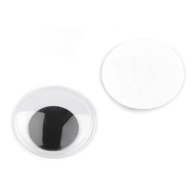Self-adhesive plastic moving eye