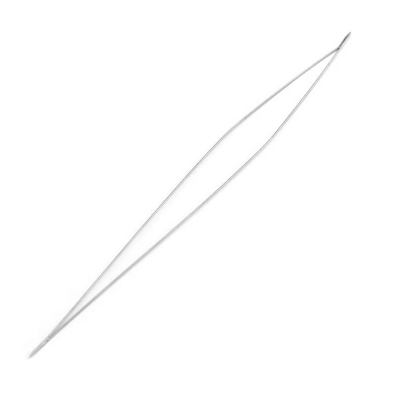 Beading needle with large eye