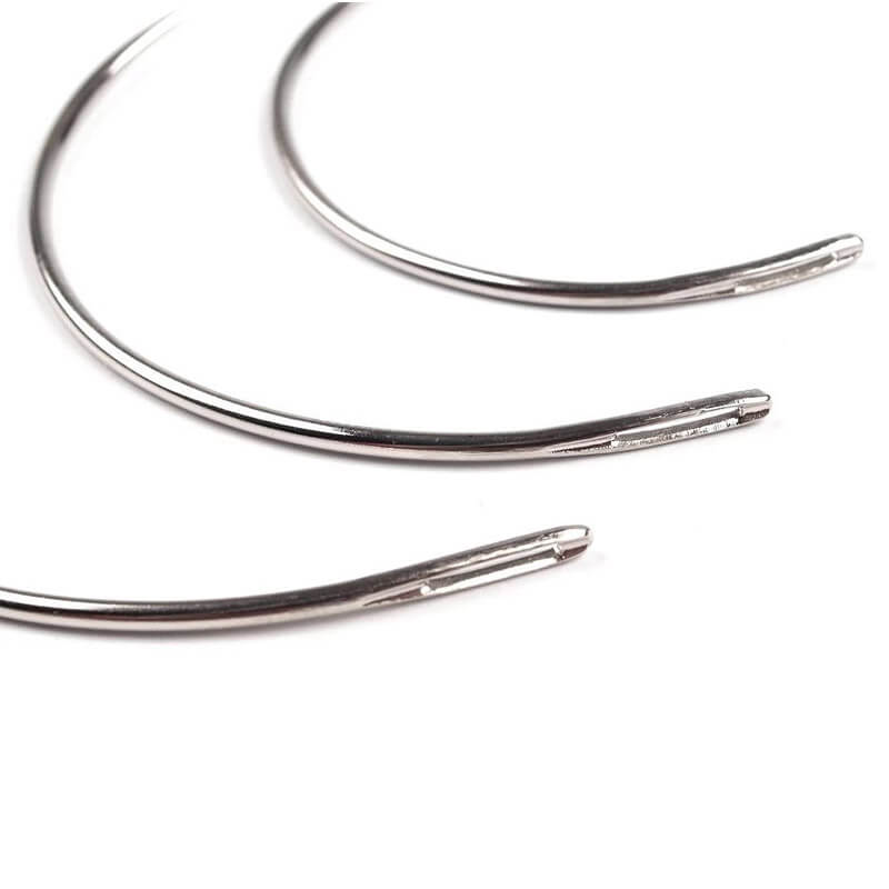Curved needles for upholstery