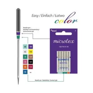 Šujmašīnu adatas smalkiem audumiem SCHMETZ Microtex 130/705 H-M 60; 70; 80