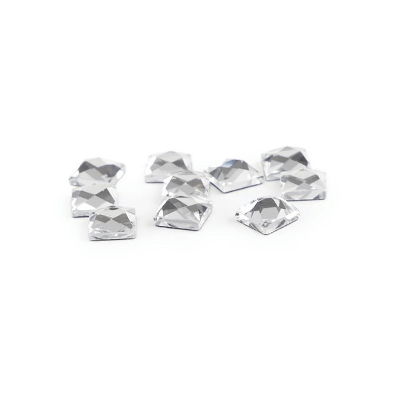 Piegludināmie akmentiņi 4x4mm | 2g - caurspīdīgi