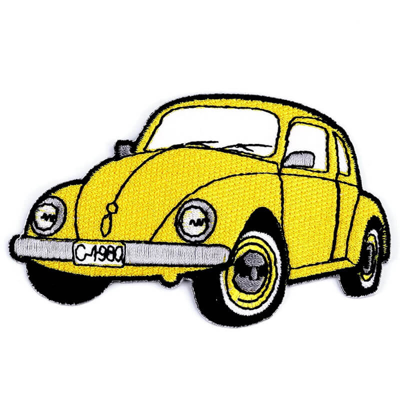 Decorative iron-on patch - car