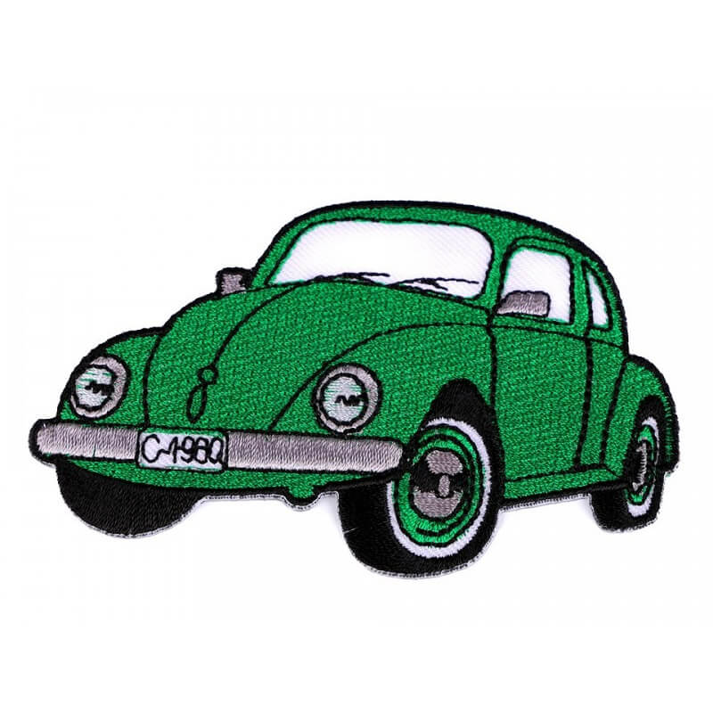 Decorative iron-on patch - car