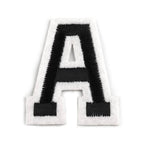 Decorative iron-on applique – black and white letters