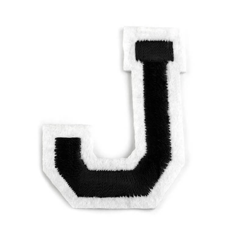 Decorative iron-on applique – black and white letters