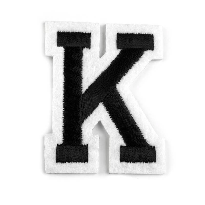 Decorative iron-on applique – black and white letters