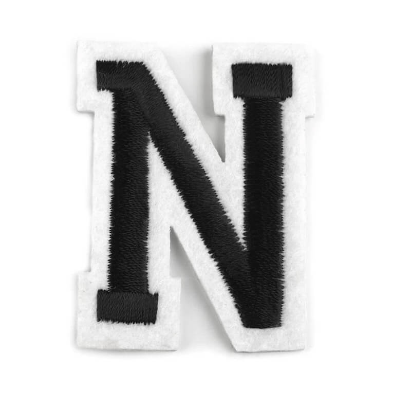 Decorative iron-on applique – black and white letters
