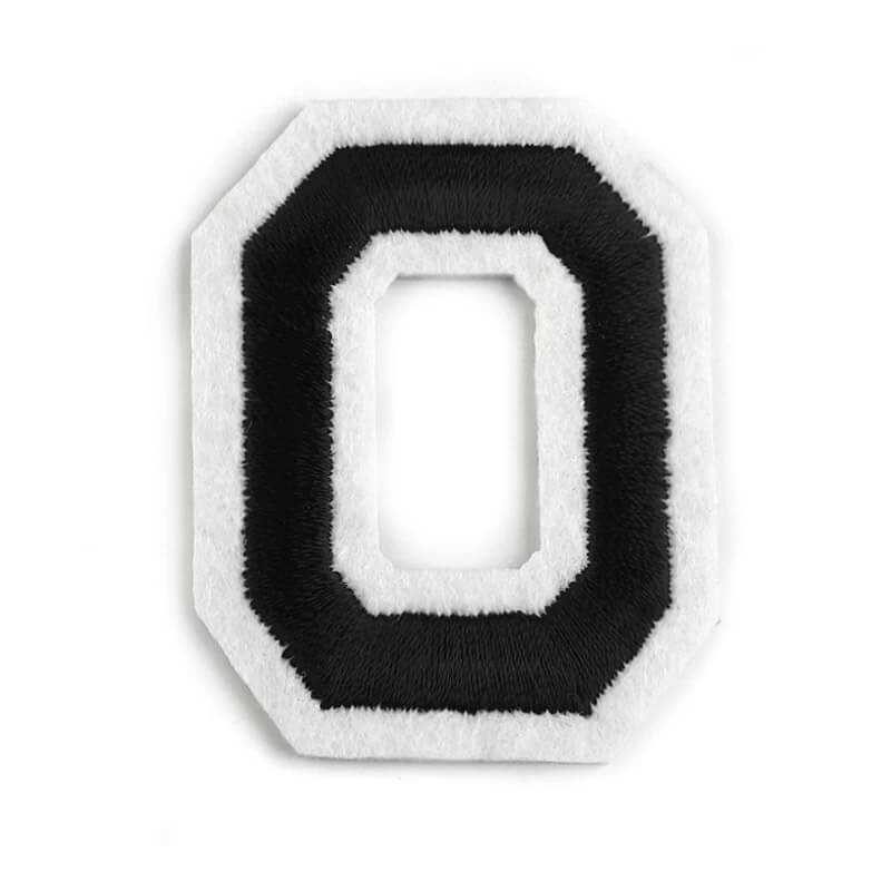 Decorative iron-on applique – black and white letters
