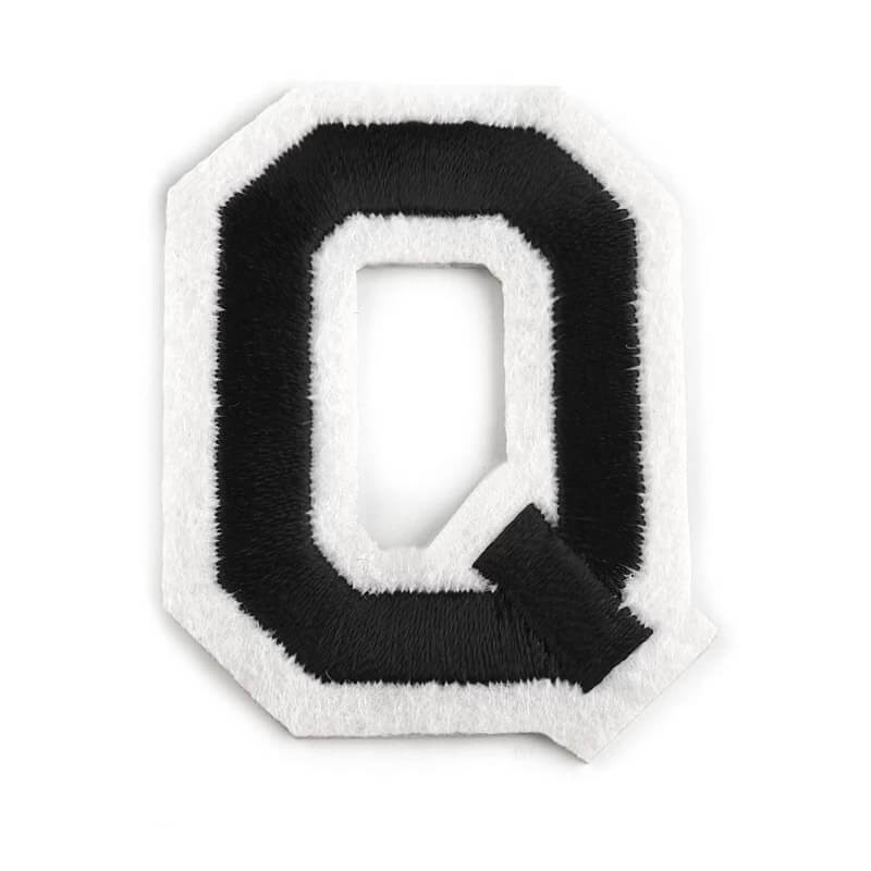 Decorative iron-on applique – black and white letters