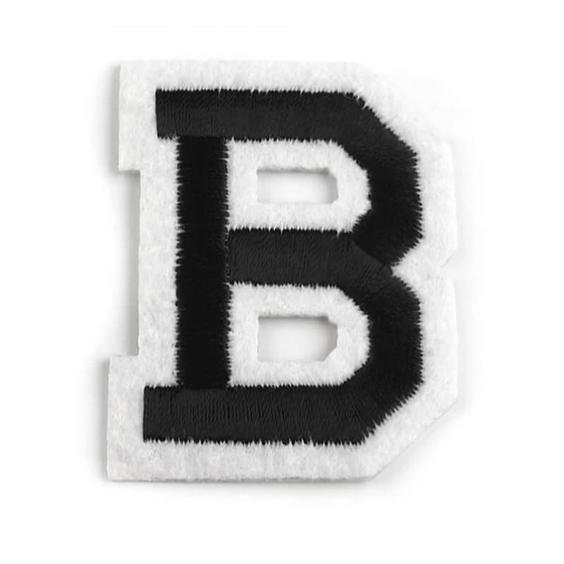 Decorative iron-on applique – black and white letters