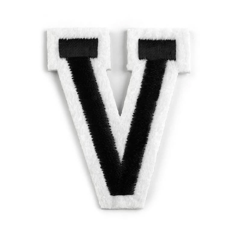 Decorative iron-on applique – black and white letters