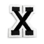 Decorative iron-on applique – black and white letters