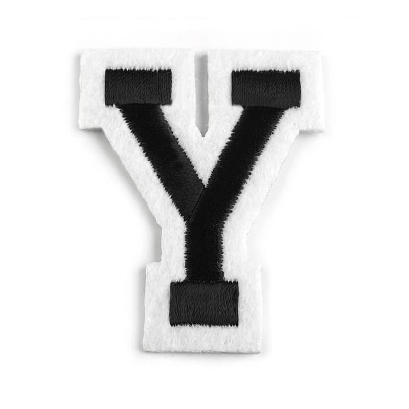 Decorative iron-on applique – black and white letters