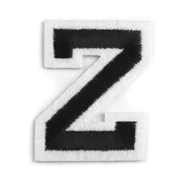 Decorative iron-on applique – black and white letters