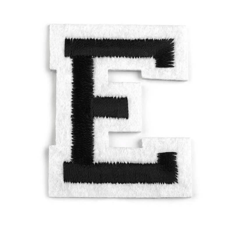 Decorative iron-on applique – black and white letters