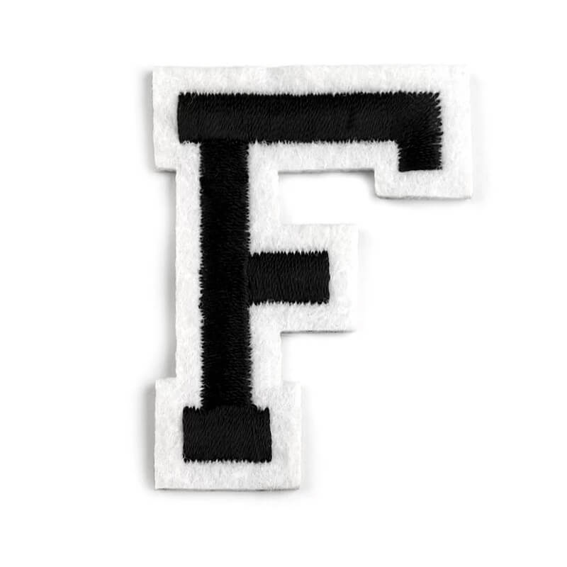 Decorative iron-on applique – black and white letters