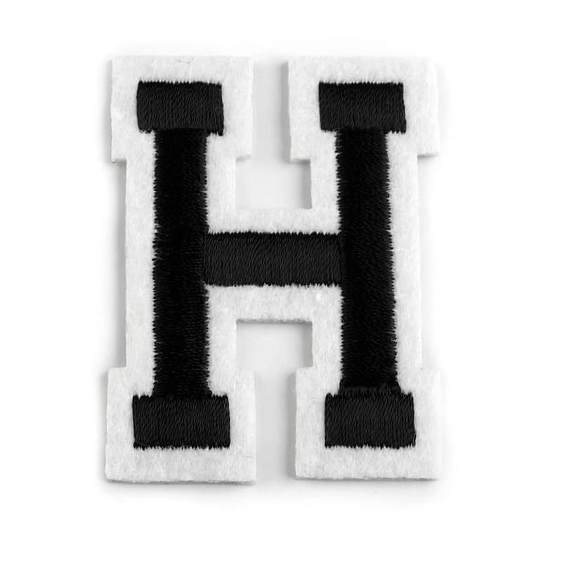 Decorative iron-on applique – black and white letters
