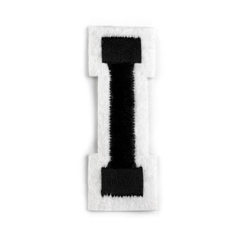 Decorative iron-on applique – black and white letters