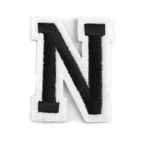 Decorative iron-on applique – black and white letters