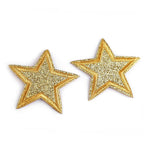 Decorative iron-on applique with glitter - star 390630