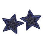 Decorative iron-on applique with glitter - star 390630