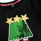 Decorative iron-on applique with glitter - star 390630
