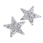 Decorative iron-on applique with faceted stones – star 390687