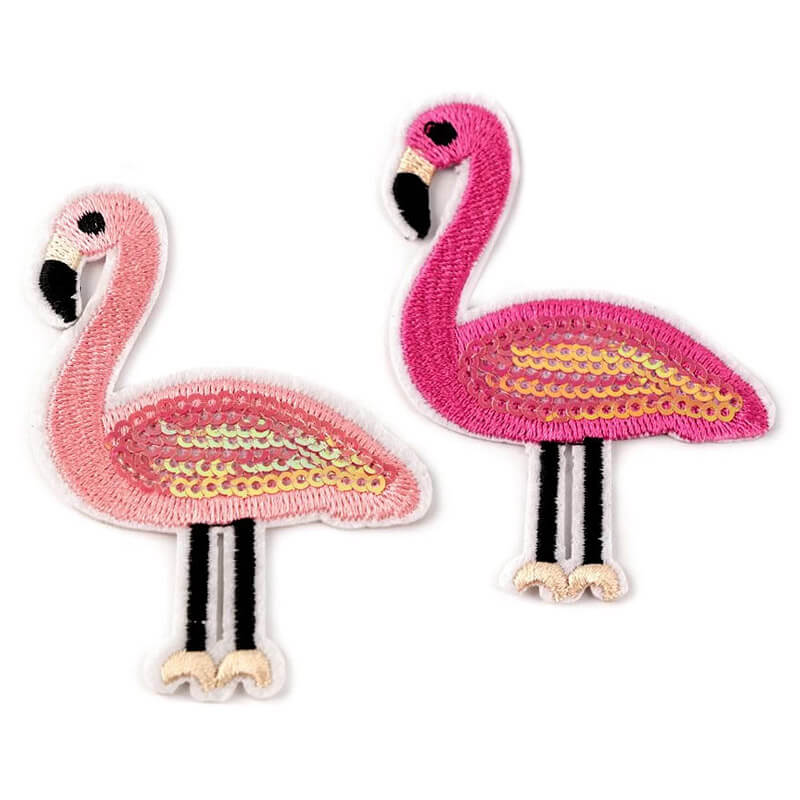 Dekoratīva piegludināma aplikācija ar fliteriem – flamingo
