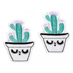 Decorative iron-on applique - cacti