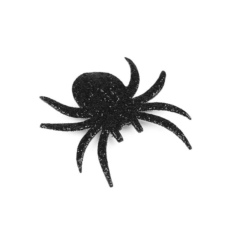 Decorative iron-on applique with glitter – spider
