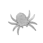 Decorative iron-on applique with glitter – spider