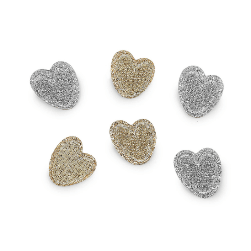 Dekoratīva piegludināma aplikācija 2,3x2,5cm – sirsniņas