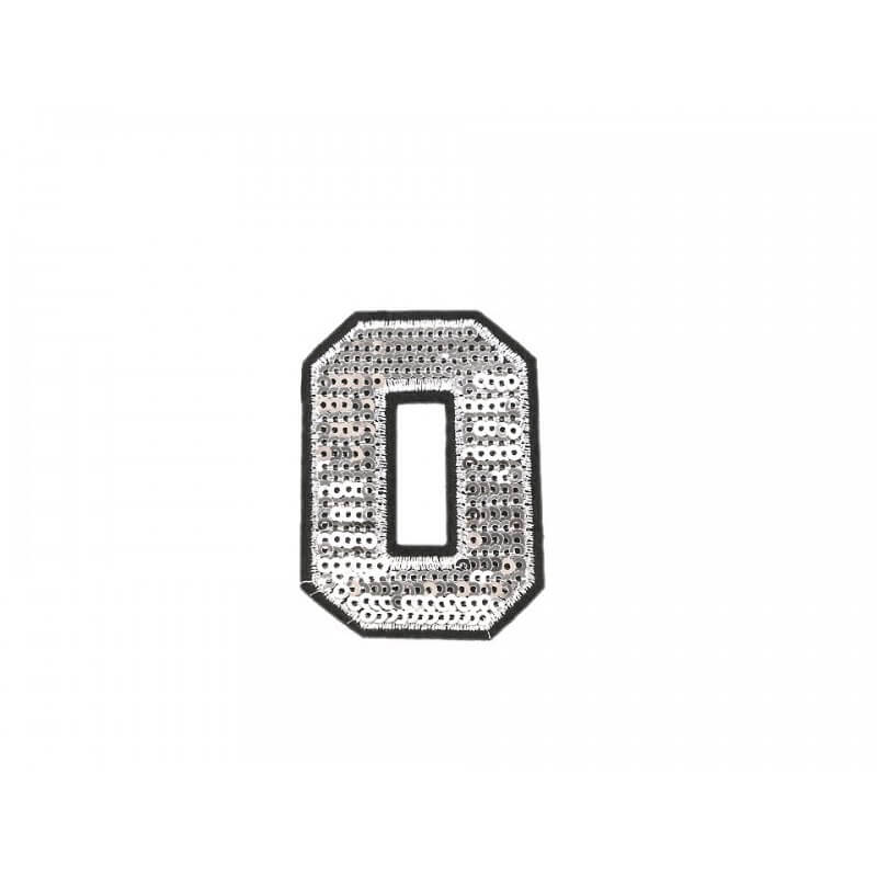 Decorative iron-on applique with sequins – number