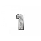 Decorative iron-on applique with sequins – number