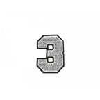 Decorative iron-on applique with sequins – number