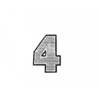Decorative iron-on applique with sequins – number