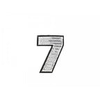 Decorative iron-on applique with sequins – number