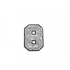 Decorative iron-on applique with sequins – number