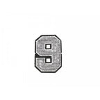 Decorative iron-on applique with sequins – number