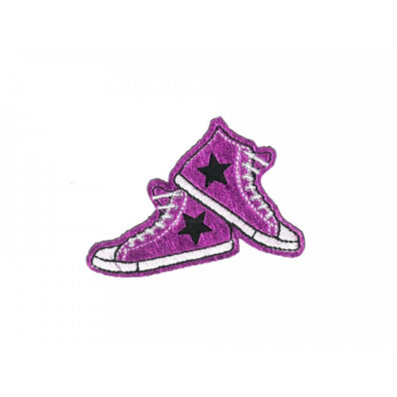 Decorative iron-on applique - shiny sneakers