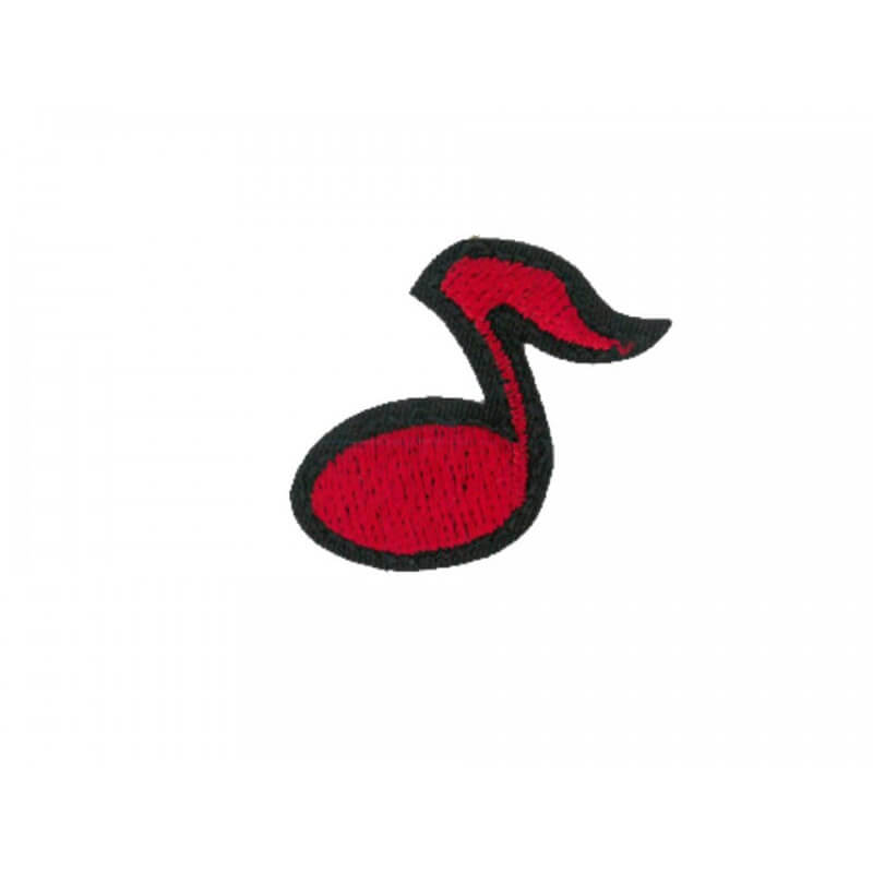 Decorative iron-on applique with glitter – musical note