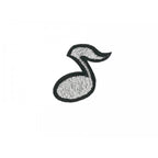 Decorative iron-on applique with glitter – musical note