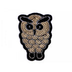 Decorative iron-on applique with sequins – owl