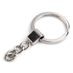 Metal key ring with chain Ø30mm